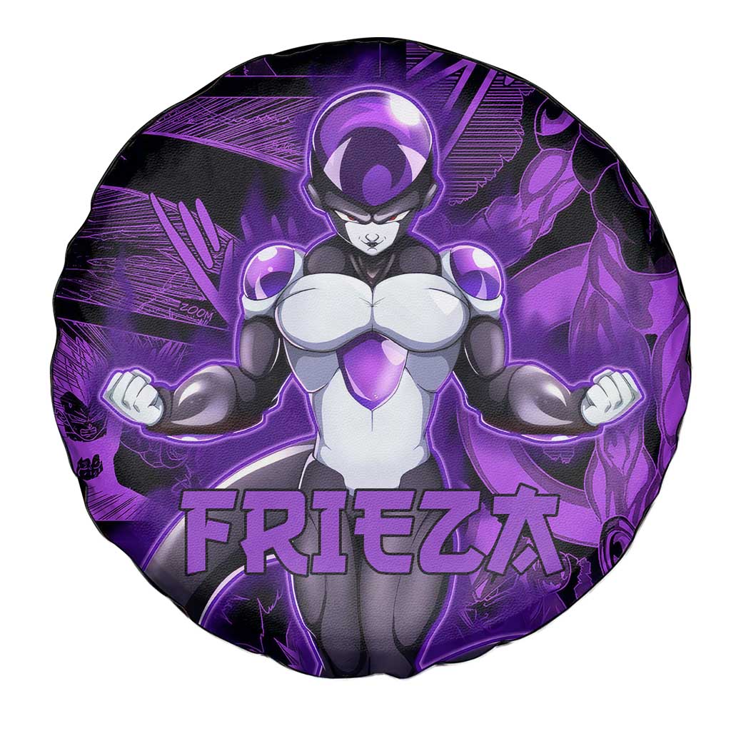 Dragon Ball Spare Tire Cover Dragon Ball Frieza Manga Pattern Tire Covers Purple