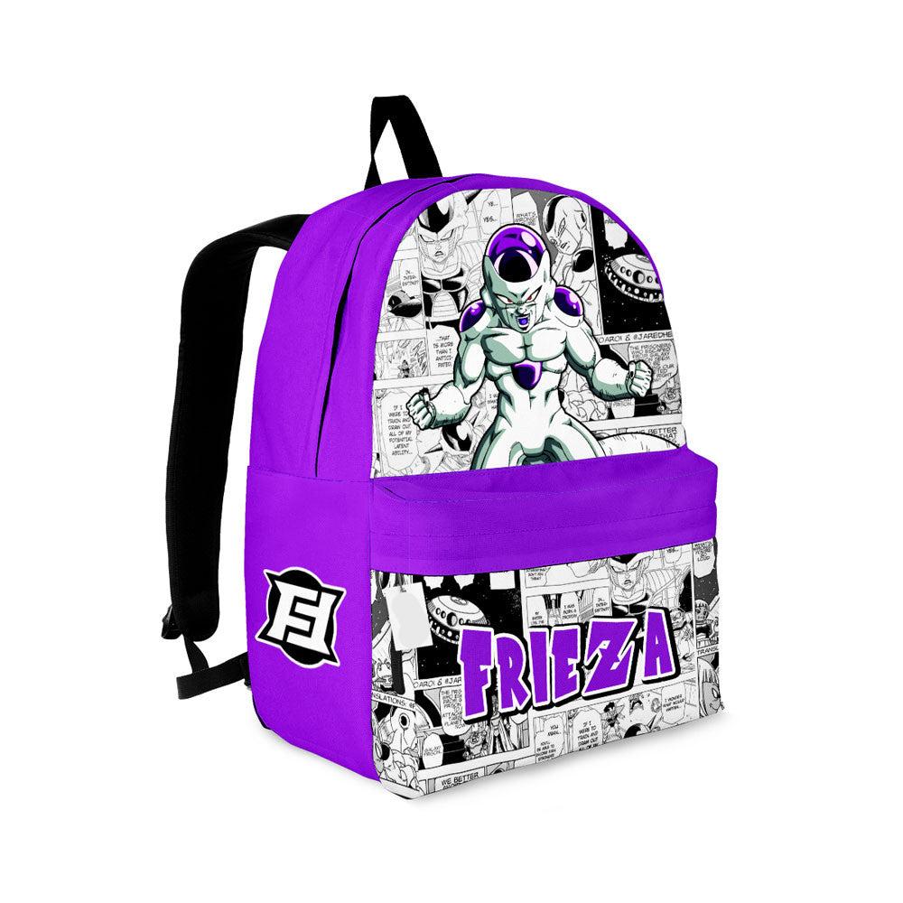 Dragon Ball Backpack Frieza Graphic Manga Pattern Backpacks White Purple