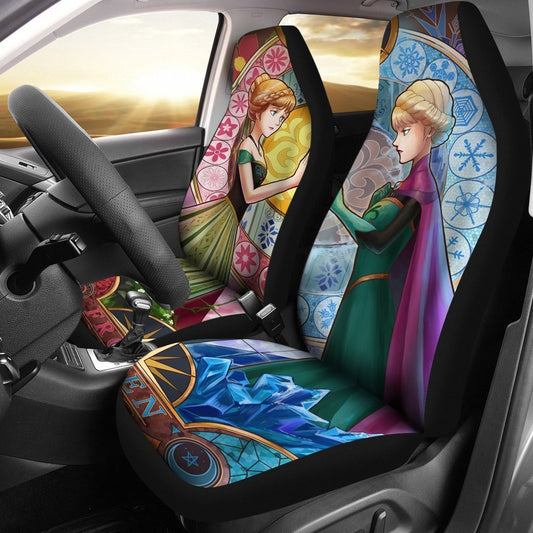 Frozen Car Seat Covers Frozen Anna Elsa Art Graphic Seat Covers Colorful