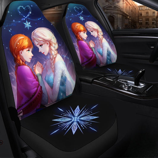 Frozen Car Seat Covers Anna And Elsa Sister Love Seat Covers Colorful