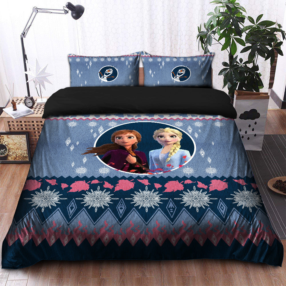 Frozen Elsa Anna Christmas Bedding Set