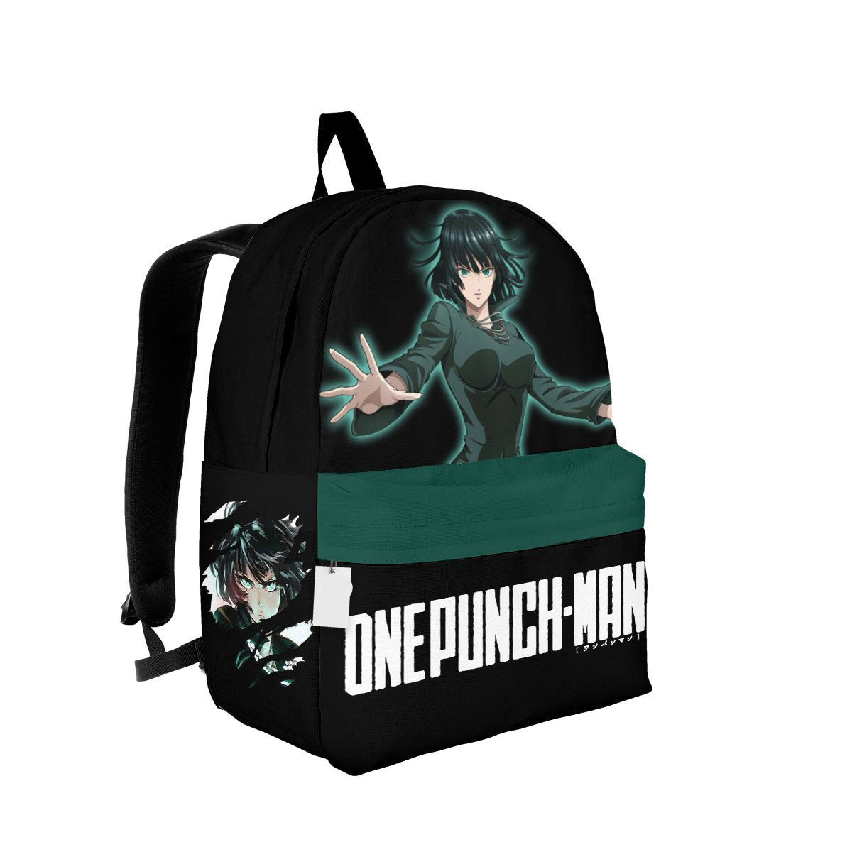 One Punch Man Backpack One Punch Man Fubuki Character Graphic Backpacks Green Black