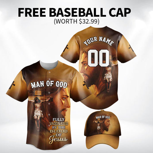 Fully Vaccinated by the Blood of Jesus Baseball Jersey Bundle