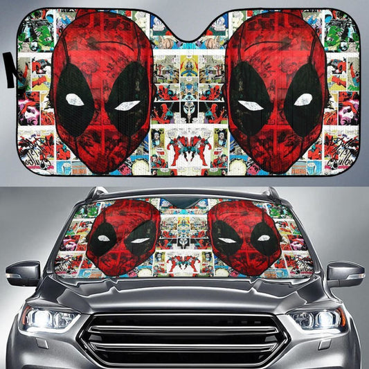 DP Car Sun Shade DP Face Comic Patern Winshield Sun Shade Colorful