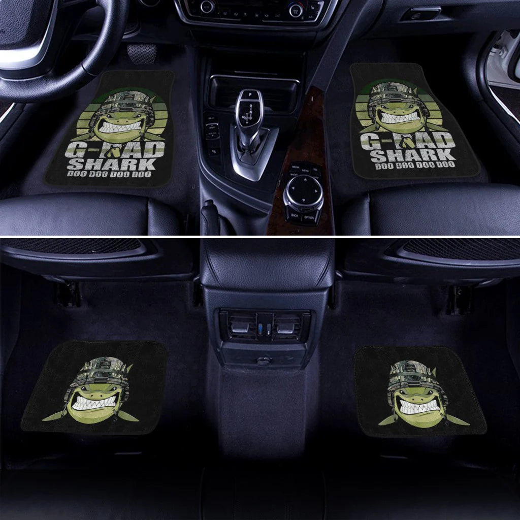 Veteran Car Mats G-Dad Shark Doo Doo Doo Doo Car Floor Mats Black Green