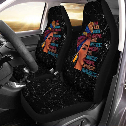 Africa Americans Car Seat Covers I Am Black Woman Beautiful Magic Seat Covers Black