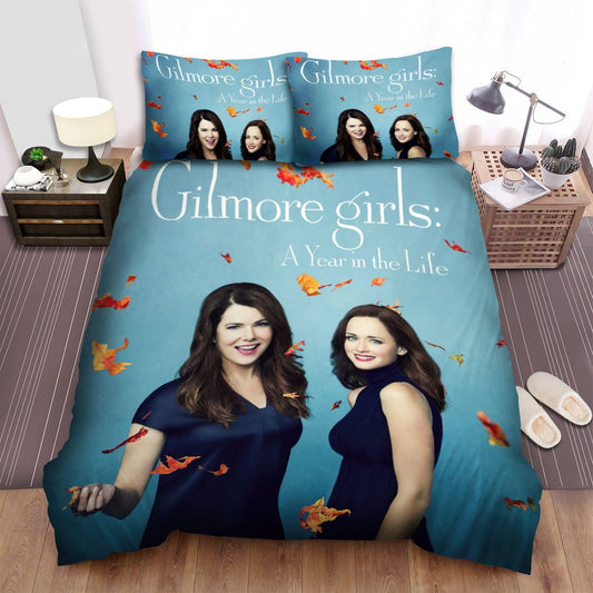 Gilmore Girls Bedding Set A Year In The Life Characters Graphic Duvet Covers Blue Unique Gift