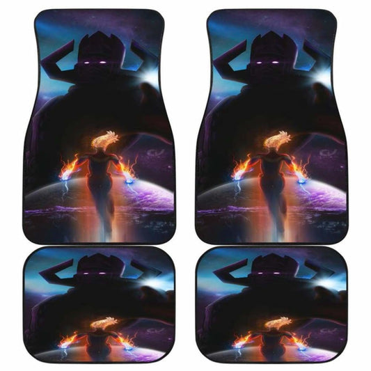 MV Car Floor Mats Galactus Vs Captain MV Silhouette Car Mats