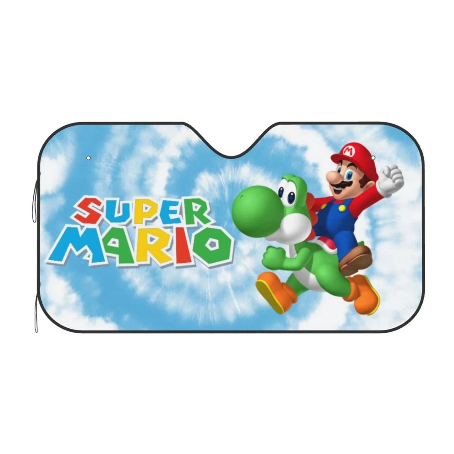 Mario Car Sun Shade Super Mario Riding Yoshi Winshield Sun Shade Colorful