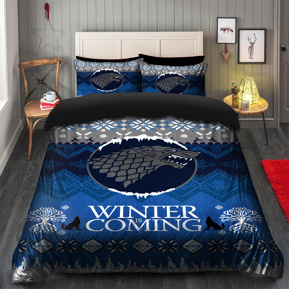 Game Of Thrones Stark Winter Is Coming Christmas Bedding Set