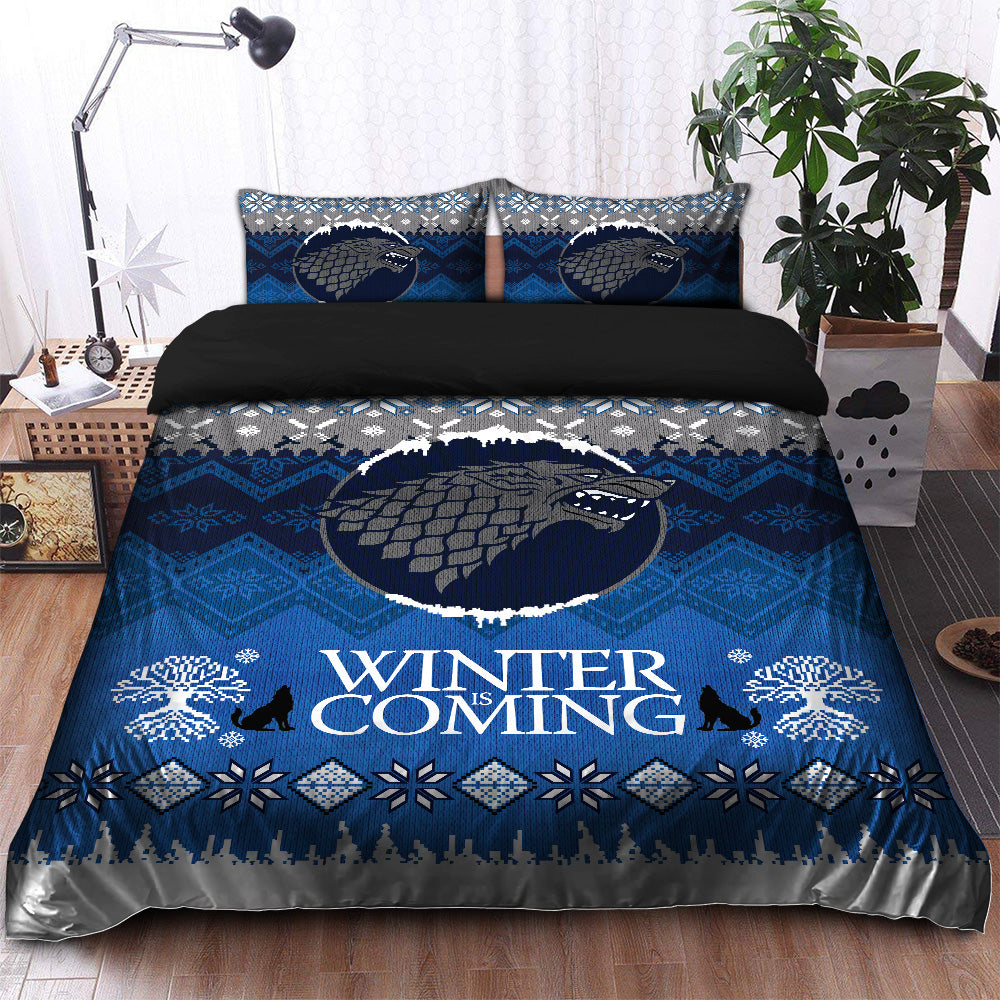Game Of Thrones Stark Winter Is Coming Christmas Bedding Set
