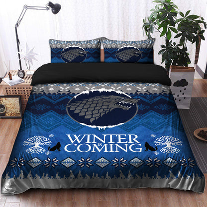 Game Of Thrones Stark Winter Is Coming Christmas Bedding Set