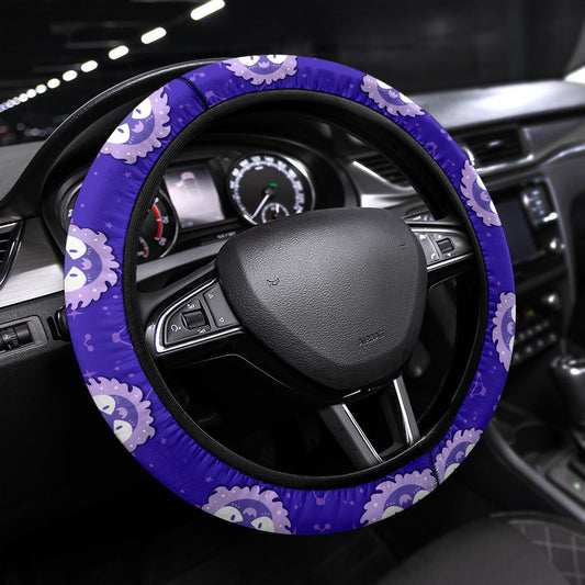 PKM Steering Wheel Cover PKM ghost Type Gastly Pattern Driving Wheel Cover Purple