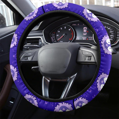 PKM Steering Wheel Cover PKM ghost Type Gastly Pattern Driving Wheel Cover Purple