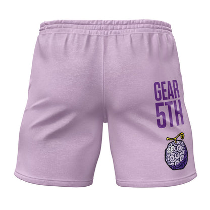 One Piece Shorts Sun God Nika Monkey D Luffy Beach Shorts Purple