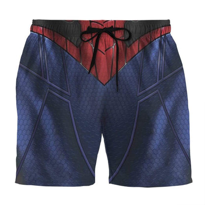 Spiderman Shorts The Spiderman Suit Costume Beach Shorts Blue Red