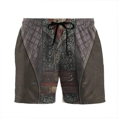 Historical Shorts Historical Ancient Roman Costume Beach Shorts Brown