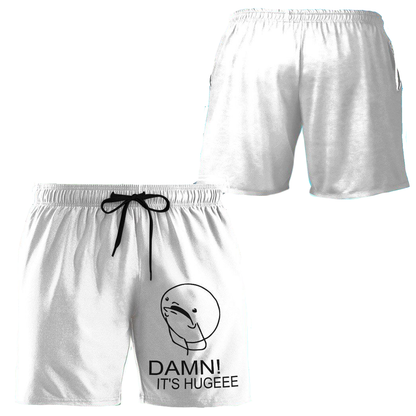 Funny Shorts Funny Damn Its Hugeee Beach Shorts White