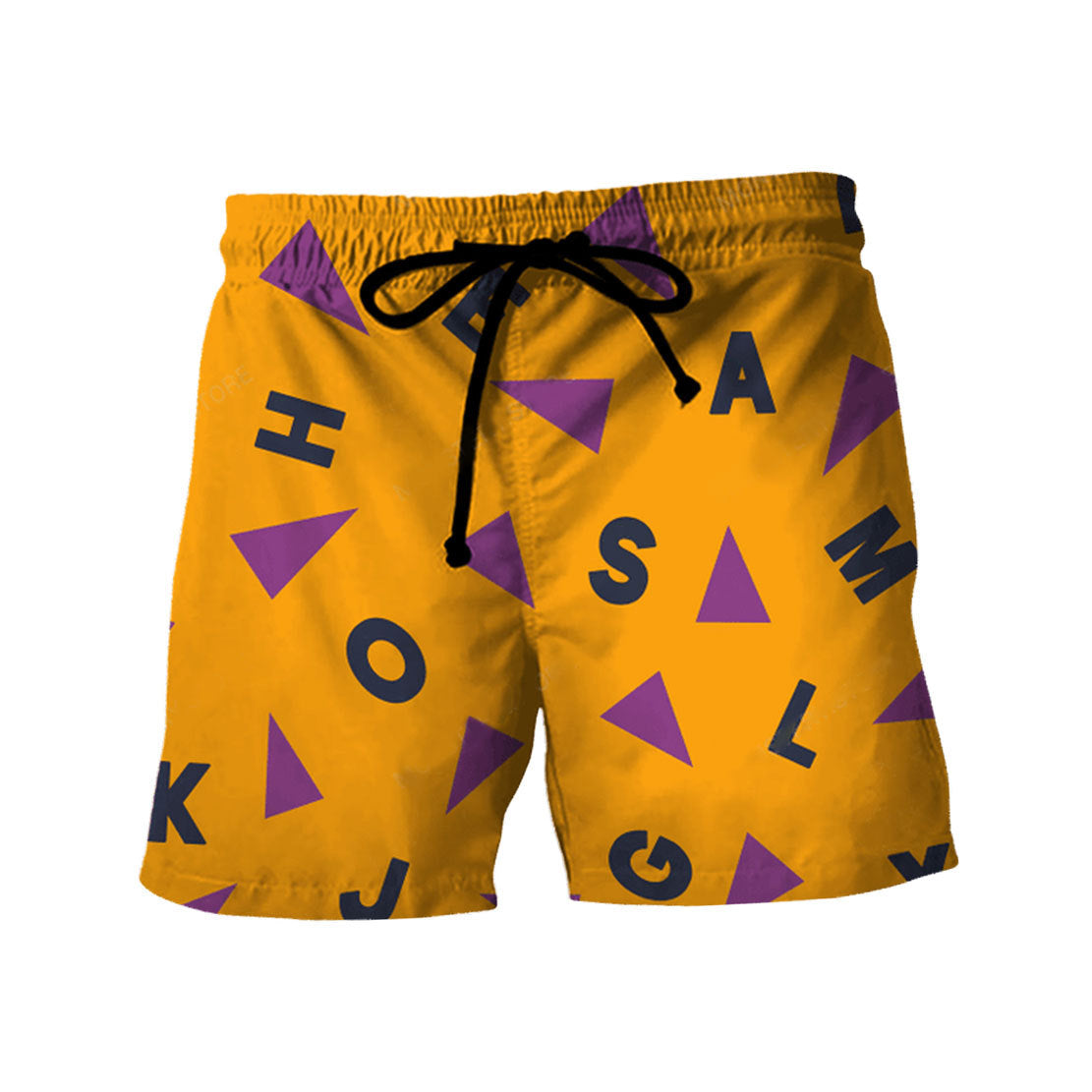 Dragon Ball Shorts Dragon Ball Master Roshi Pattern Beach Shorts Orange