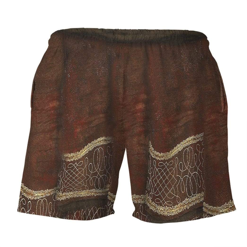 Historical Shorts Historical Henry VIII Of England Costume Beach Shorts Brown