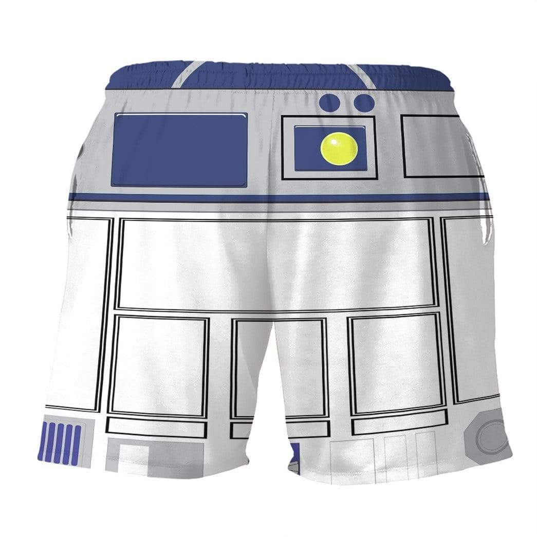 SW Shorts SW Droid R2-D2 Costume Beach Shorts Blue White