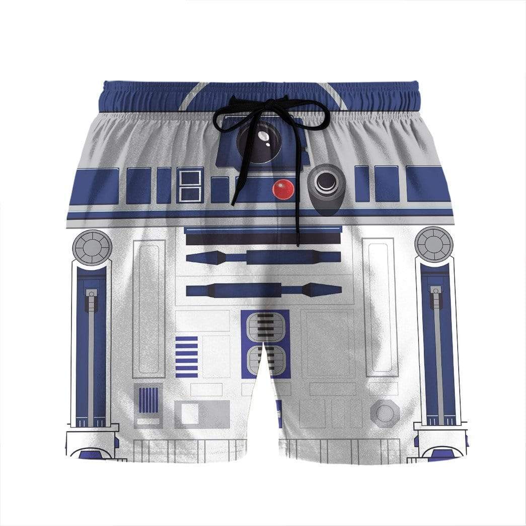 SW Shorts SW Droid R2-D2 Costume Beach Shorts Blue White