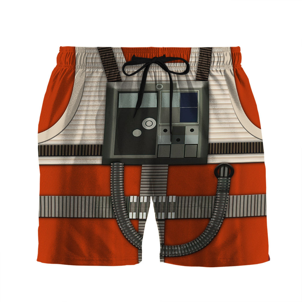 SW Shorts SW Rebel Pilot Costume Beach Shorts Orange