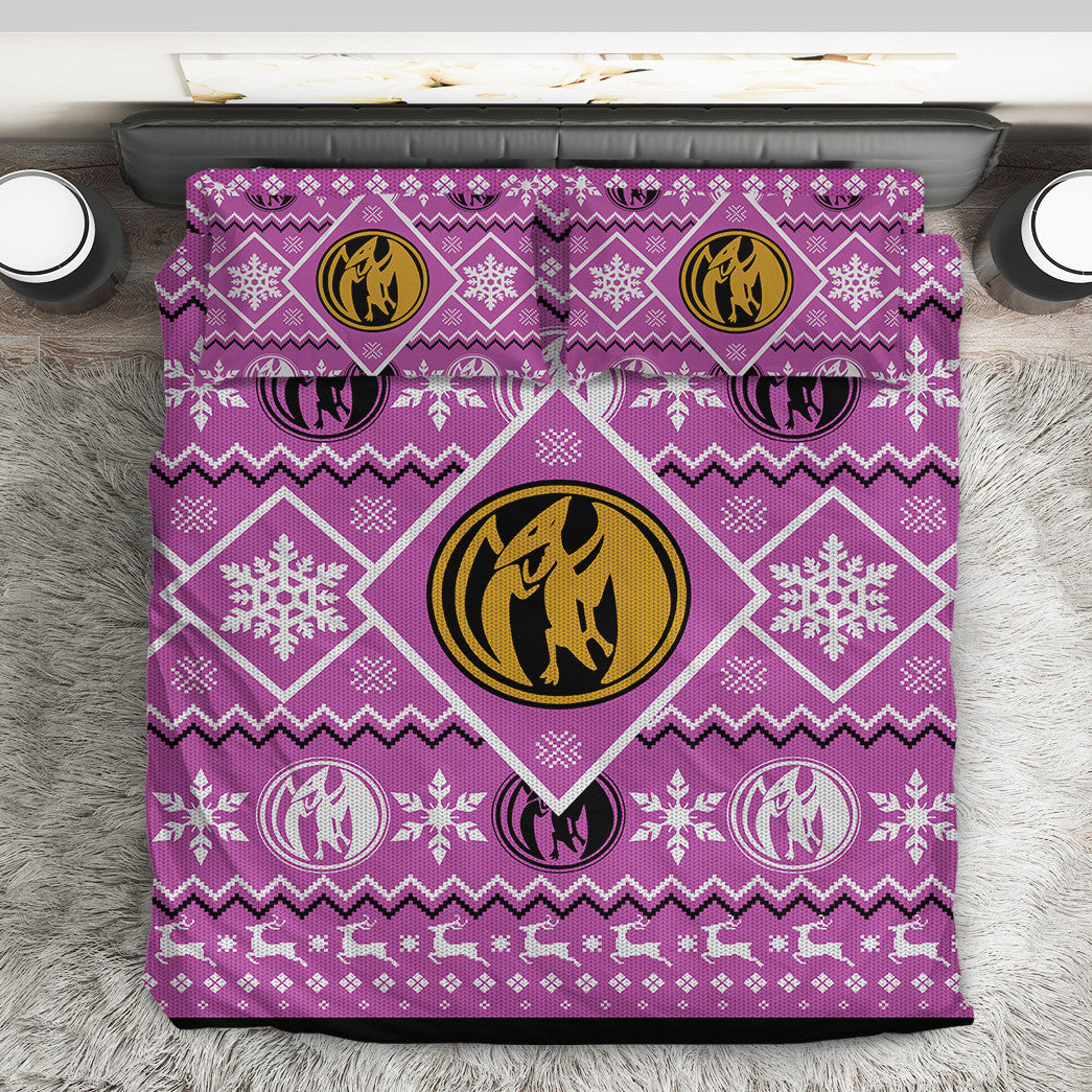 Power Ranger Bedding Set Mighty Morphin Pink Power Ranger Duvet Covers Pink Unique Gift