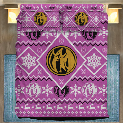 Power Ranger Bedding Set Mighty Morphin Pink Power Ranger Duvet Covers Pink Unique Gift