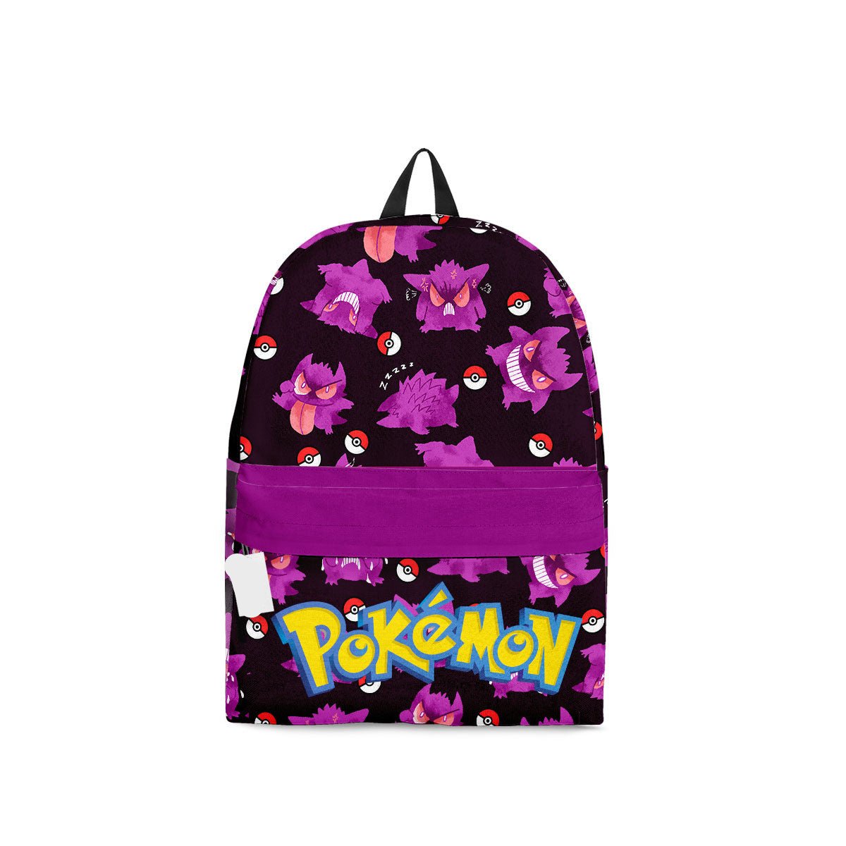 PKM Backpack Gengar PKM Pokeball Pattern Backpacks Purple Black