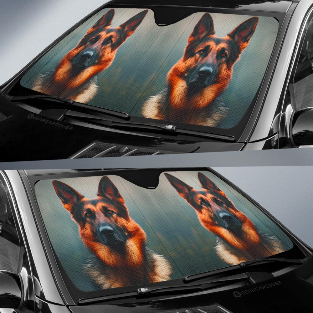 German Shepherd Car Sunshade Custom Car Accessories
