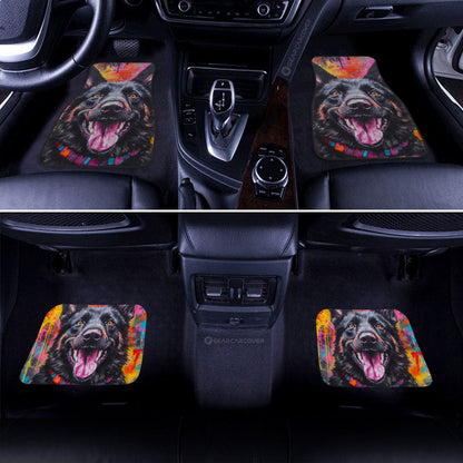 Dog Car Floor Mats Funny Happy Close Up Face German Shepherd Dog Car Mats