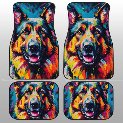 Dog Car Floor Mats Cool German Shepherd Dog Art Car Mats