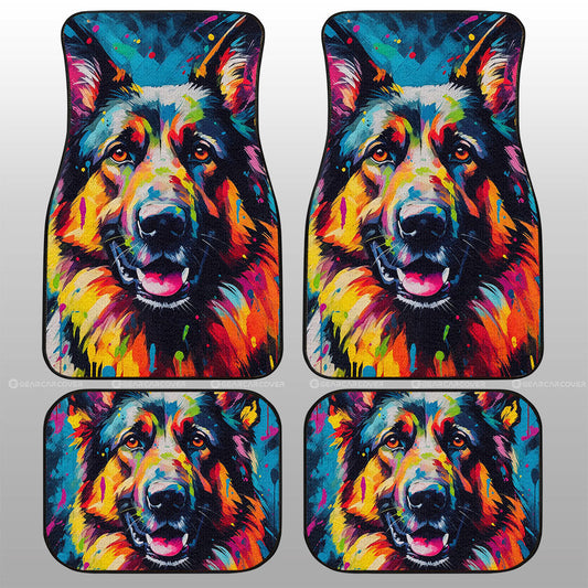 Dog Car Floor Mats Cool German Shepherd Dog Art Car Mats