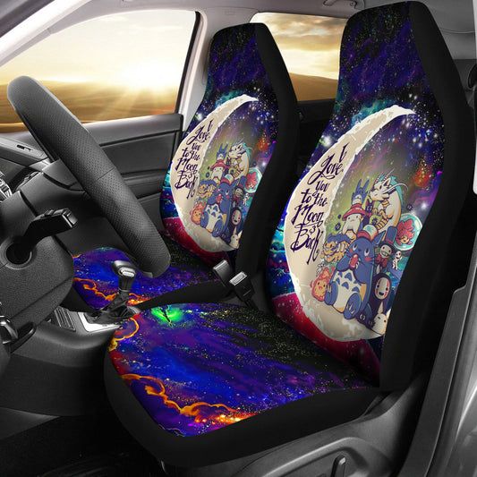 SGhibli Car Seat Covers Ghibli Character Love You To The Moon Seat Covers Colorful