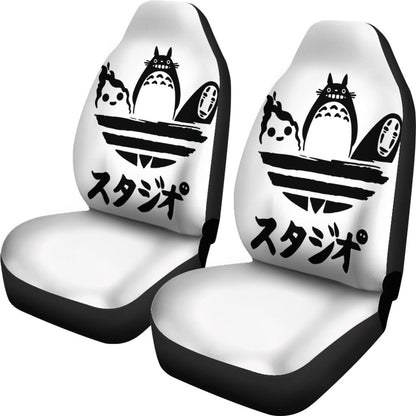 SGhibli Car Seat Covers Totoro No Face Calcifer Seat Covers Black White