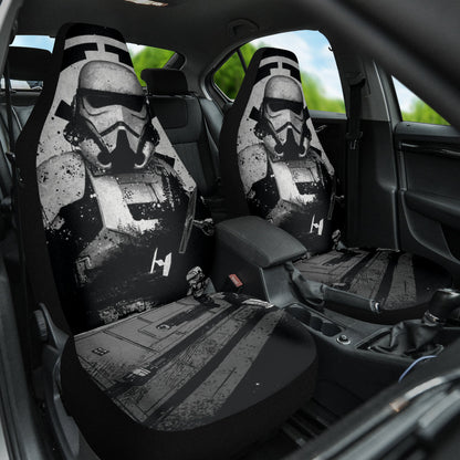 SW Car Seat Covers Stormtrooper With The War Spaceship Seat Covers Gray