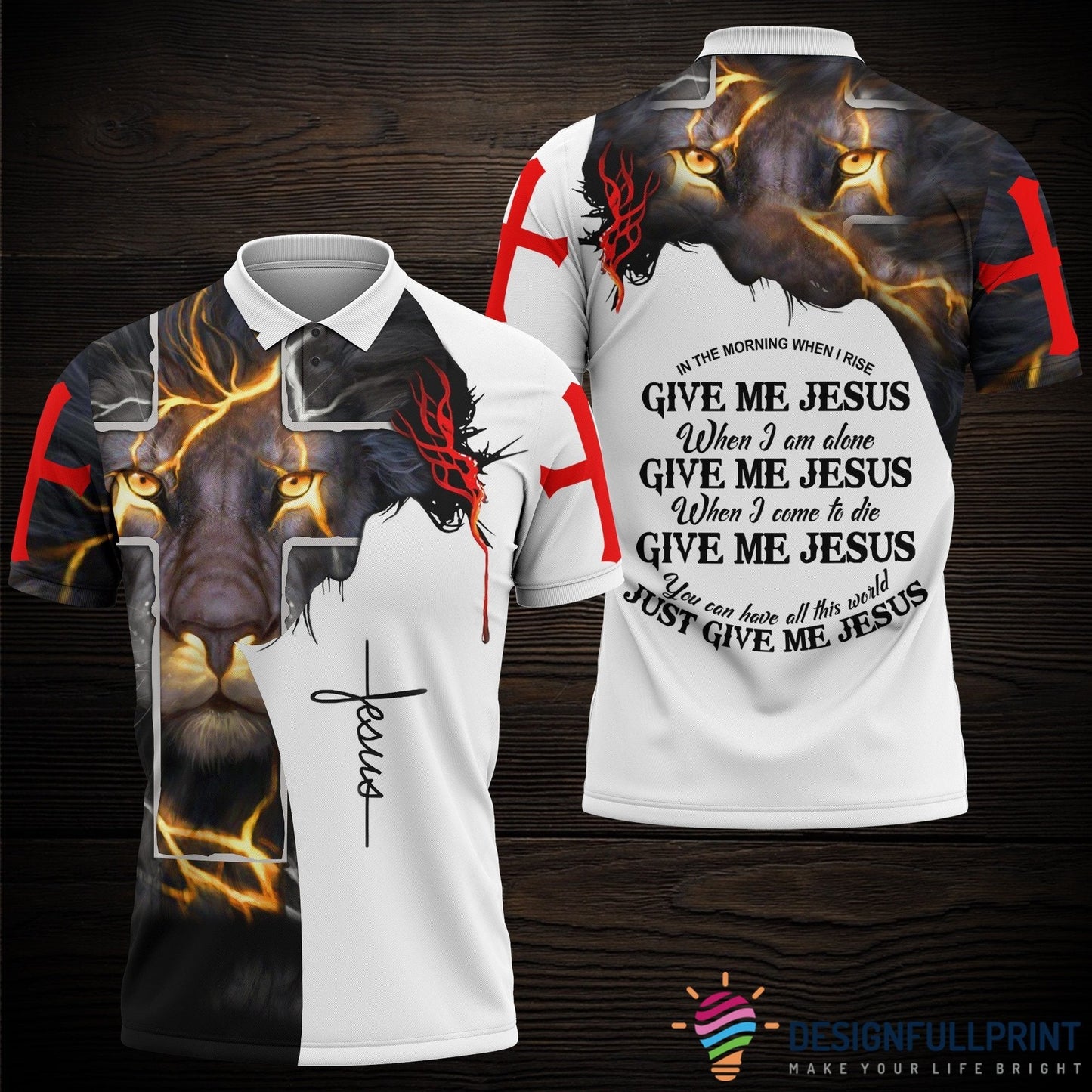 Jesus Polo Shirt Just Give Me Jesus Polo Tees Black White