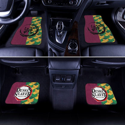 Demon Slayer Car Mats Giyuu Car Floor Mats Uniform Demon Slayer Car Floor Mats