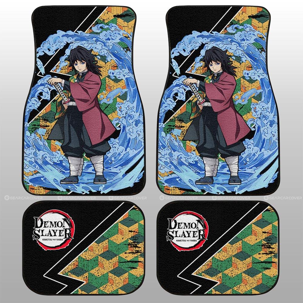 Demon Slayer Car Mats Giyuu Car Floor Mats Water Breathing Skill Car Floor Mats