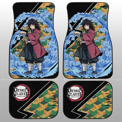 Demon Slayer Car Mats Giyuu Car Floor Mats Water Breathing Skill Car Floor Mats