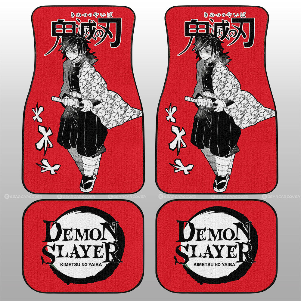 Demon Slayer Car Mats Giyuu Tomioka Car Floor Mats Car Manga Style For Fans Floor Mats