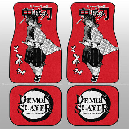 Demon Slayer Car Mats Giyuu Tomioka Car Floor Mats Car Manga Style For Fans Floor Mats