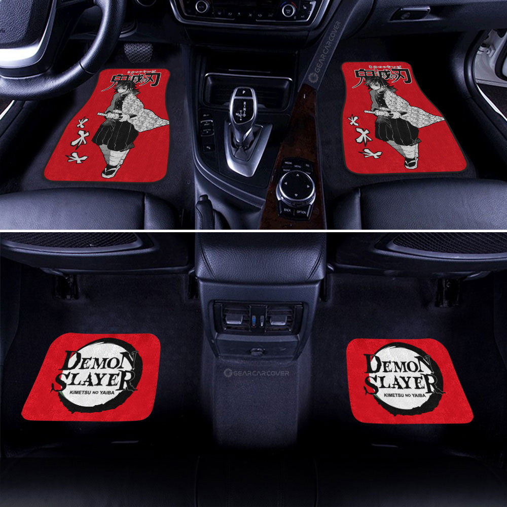 Demon Slayer Car Mats Giyuu Tomioka Car Floor Mats Car Manga Style For Fans Floor Mats