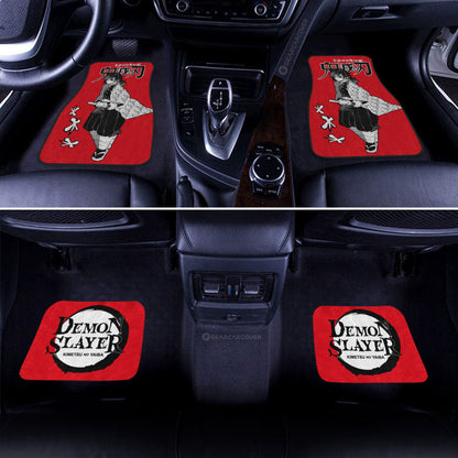 Demon Slayer Car Mats Giyuu Tomioka Car Floor Mats Car Manga Style For Fans Floor Mats