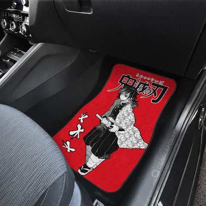 Demon Slayer Car Mats Giyuu Tomioka Car Floor Mats Car Manga Style For Fans Floor Mats