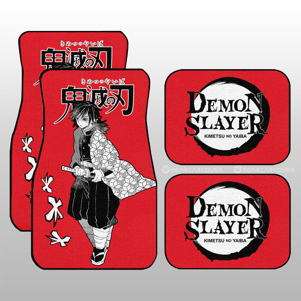 Demon Slayer Car Mats Giyuu Tomioka Car Floor Mats Car Manga Style For Fans Floor Mats