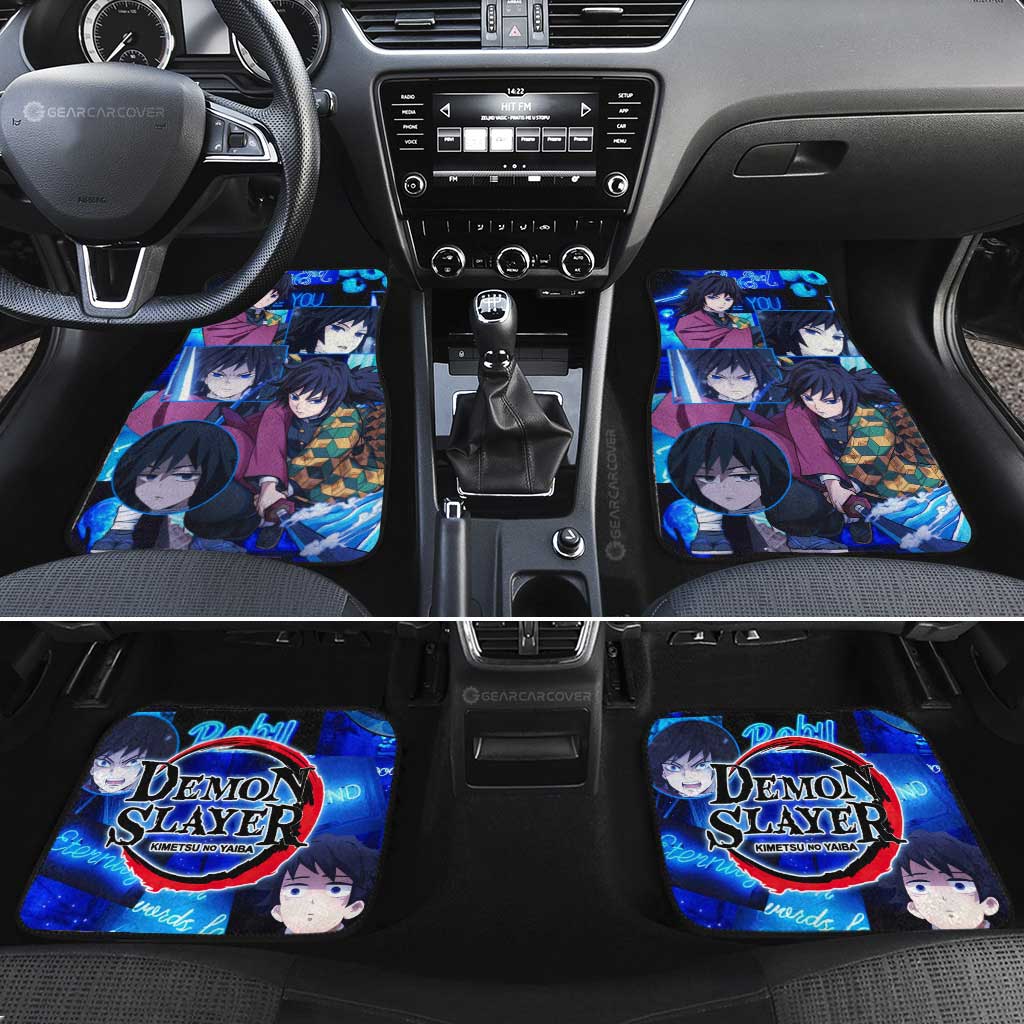 Demon Slayer Car Mats Giyuu Tomioka Car Floor Mats Demon Slayer Anime Floor Mats