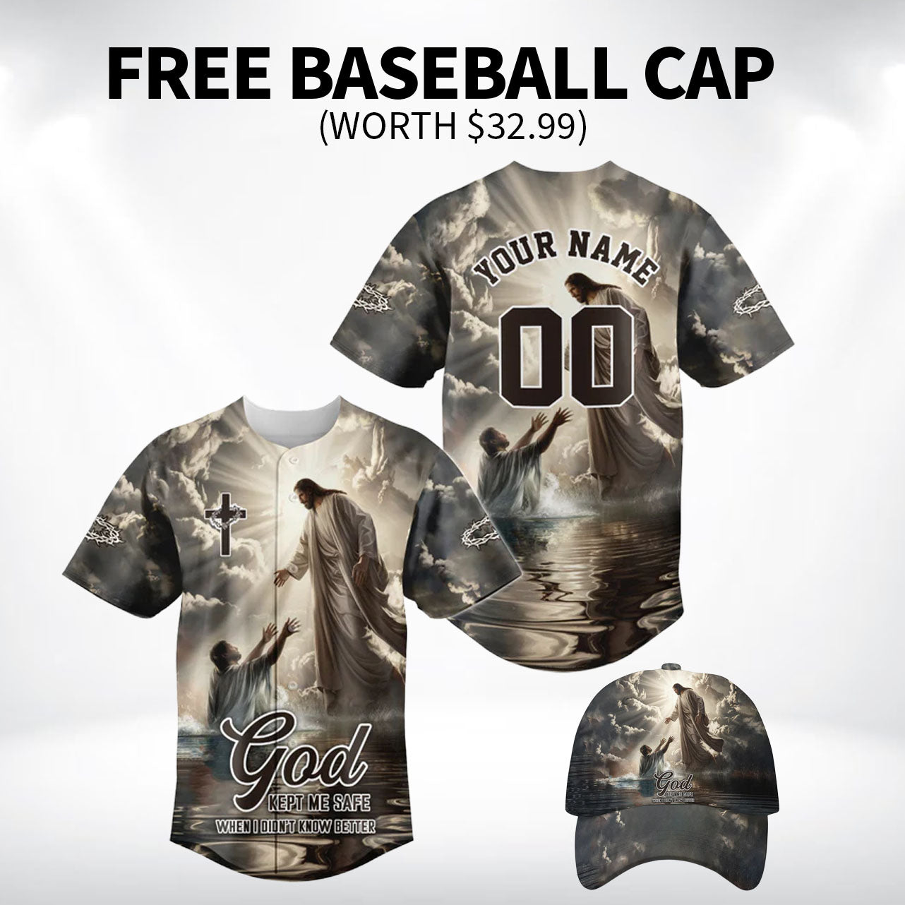 God Kept Me Safe When I Didn’t Know Better Baseball Jersey Bundle