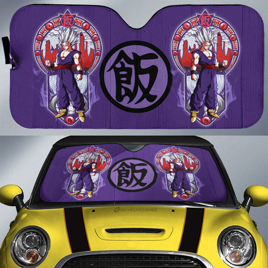 Dragon Ball Car Sun Shade Gohan Beast Graphic Dragon Ball Pattern Winshield Sun Shade Purple